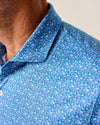 Johnnie-O Men's Floral Reef Performance Polo Shirt - Palisades Blue