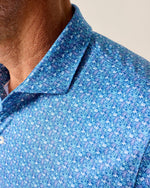 Johnnie-O Men's Floral Reef Performance Polo Shirt - Palisades Blue
