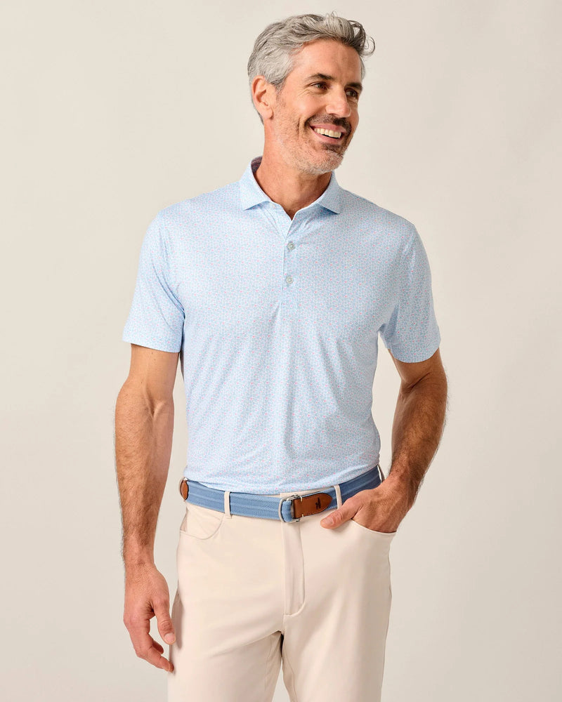 Johnnie-O Men's Four Leaf Featherweight Performance Polo Shirt - Kona