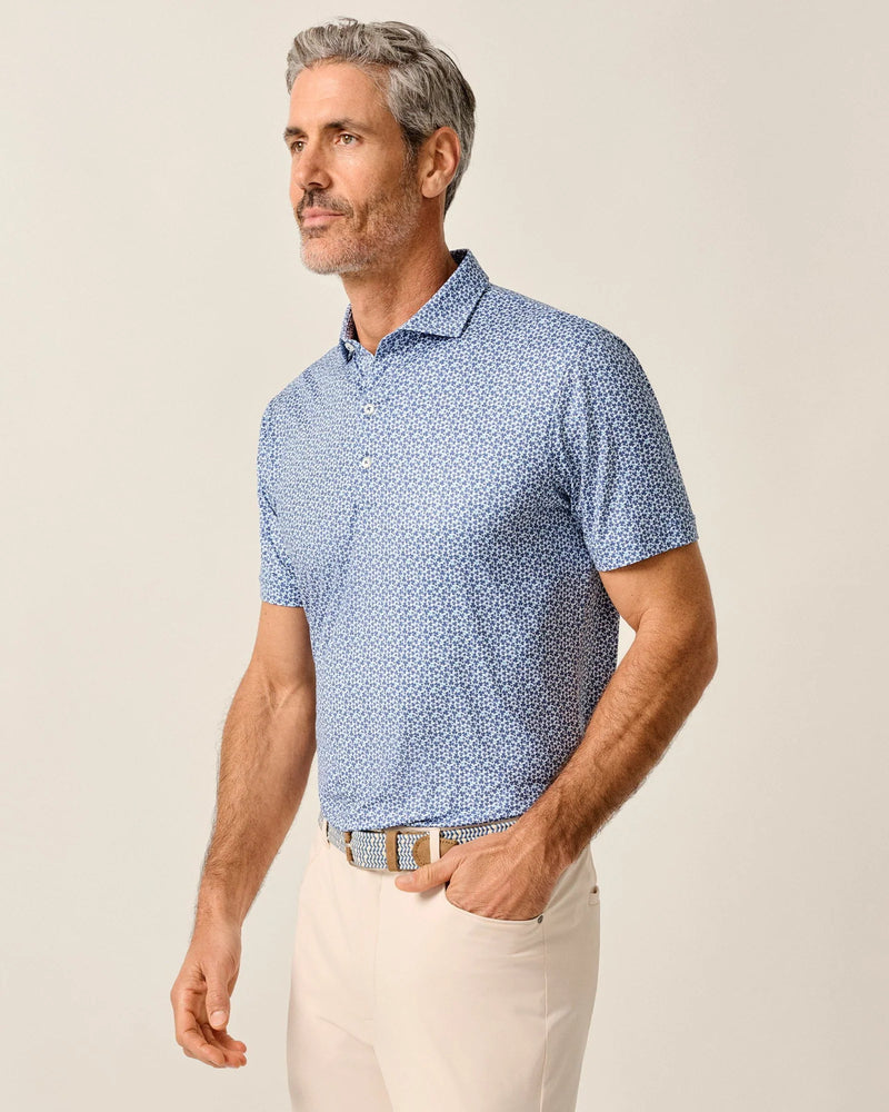 Johnnie-O Men's Four Leaf Featherweight Performance Polo Shirt - Lake