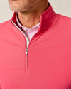 Johnnie-O Men's Motion Performance 1/4 Zip Pullover Sweater - Lobster