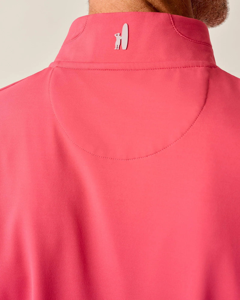 Johnnie-O Men's Motion Performance 1/4 Zip Pullover Sweater - Lobster