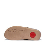 FitFlop Fino Bauble Bead Leather Sandals - Metallic Classic Beige