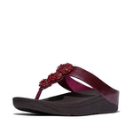 FitFlop Fino Beadie Button Metallic Sandals - Metallic Ruby