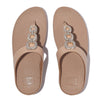 FitFlop Fino Crystal Chain Leather Sandals - Classic Beige