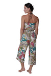 J Valdi Funky Palm Bandeau Jumpsuit Cover Up - Multi