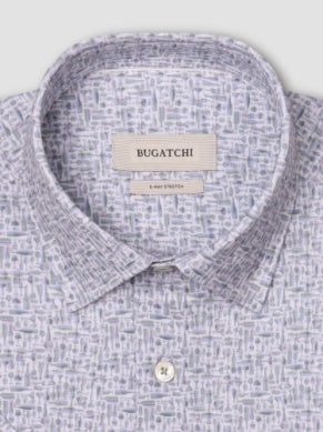 Bugatchi Ooohcotton Miles Short Sleeve Sport Shirt - Mint