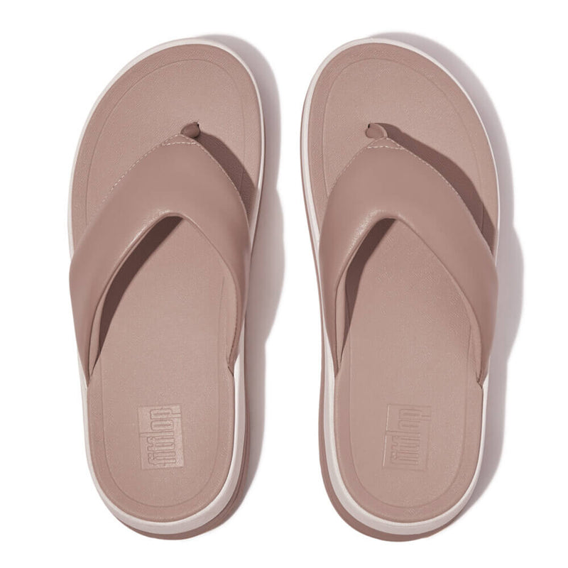 FitFlop Surff Leather Sandals - Beige