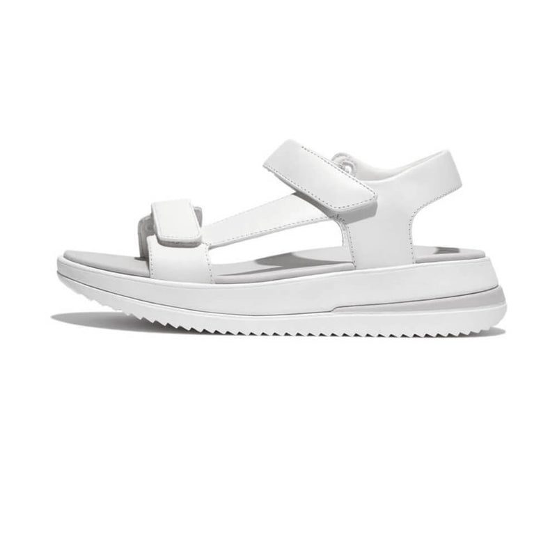 FitFlop Surff Leather Backstrap Sandals - Urban White