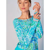 G Lifestyle Starfish Mesh Insert Sleeve Top - Bright Peri