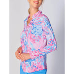 G Lifestyle Starfish Long Sleeve Double Ruffle Top - Pink