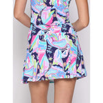 G Lifestyle 17-Inch Print Flare Skort - Navy Golfer
