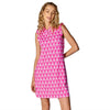 G Lifestyle Nautical Short Sleeve Polo Dress With Gold Buttons - Hot Pink