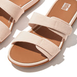 FitFlop Gracie Canvas Slide Sandals - Rose Foam