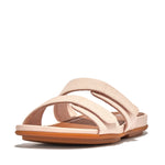 FitFlop Gracie Canvas Slide Sandals - Rose Foam