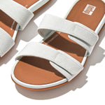 FitFlop Gracie Canvas Slide Sandals - Seafoam Blue