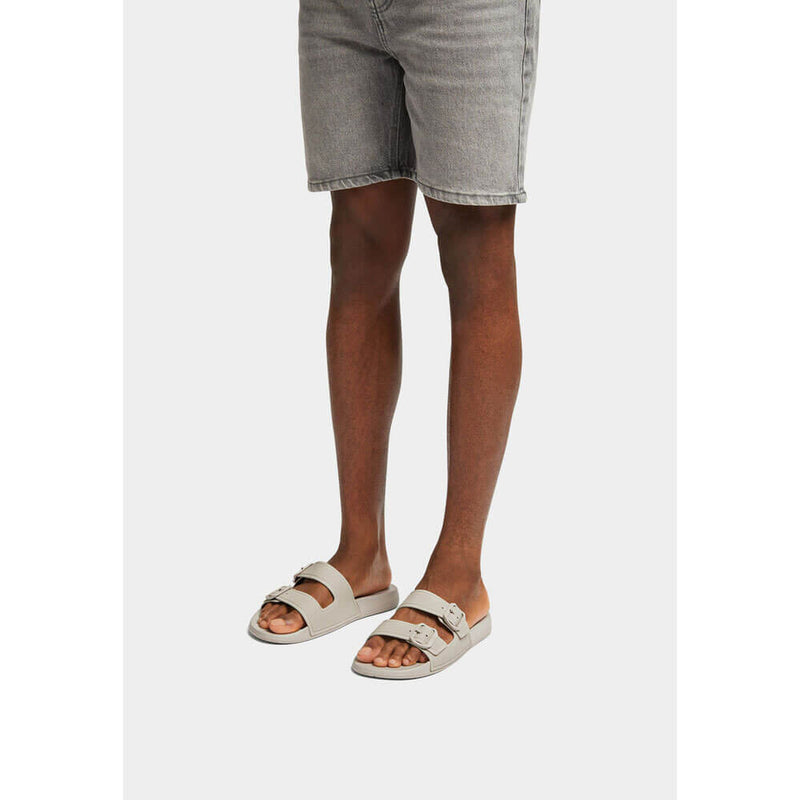 FitFlop Men's Iqushion Two-Bar Buckle Slides - Clay Grey