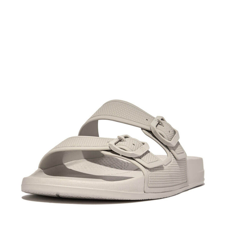 FitFlop Men's Iqushion Two-Bar Buckle Slides - Clay Grey