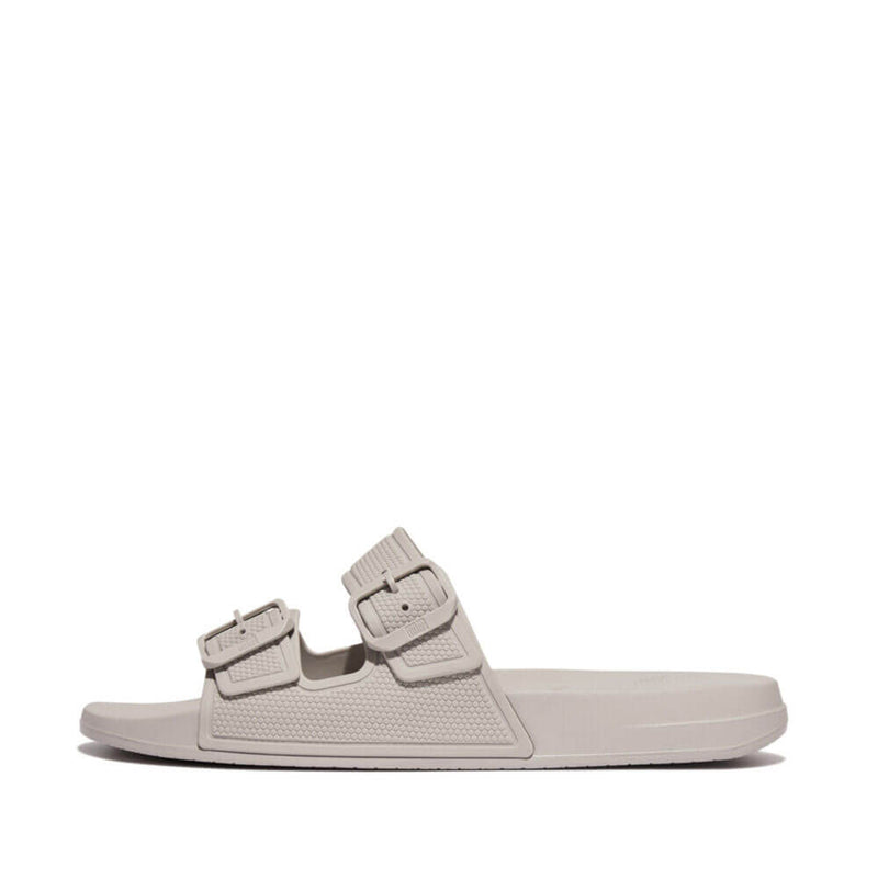FitFlop Men's Iqushion Two-Bar Buckle Slides - Clay Grey
