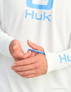 Huk Icon Crew Long Sleeve T-Shirt - White