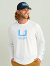 Huk Icon Crew Long Sleeve T-Shirt - White