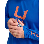 Huk Icon Long Performance Crew T-Shirt - Ocean Blue