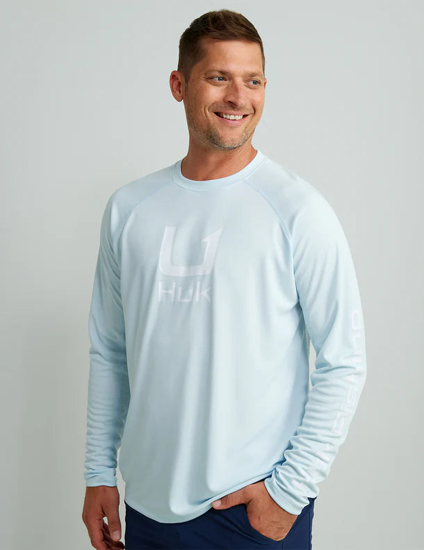 Huk Icon Crew Long Sleeve T-Shirt - Ice Water