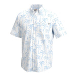 Huk Kona Palm Wash Short Sleeve Sport Shirt - White