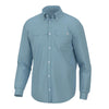Huk Tide Point Long Sleeve Sport Shirt - Crystal Blue