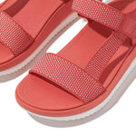 FitFlop Surff Two-Tone Webbing/Leather Back-Strap Sandals - Rosy Coral