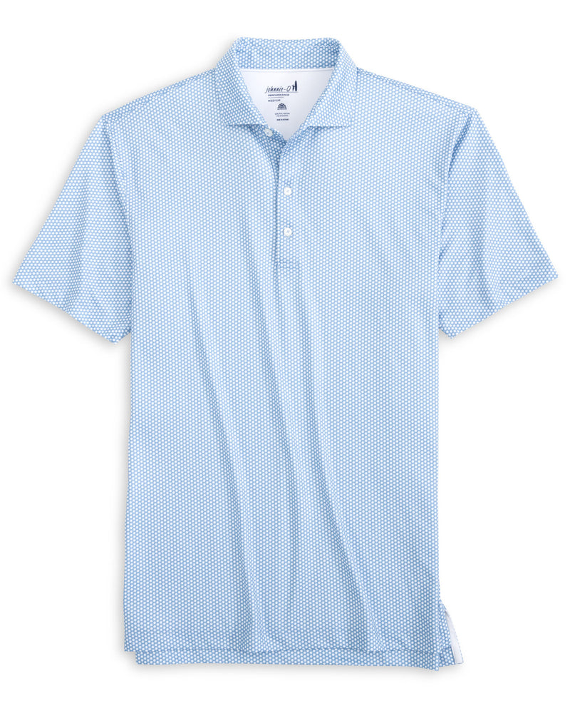 Johnnie-O Hex Prep-Formance Polo Shirt - Barrels Blue