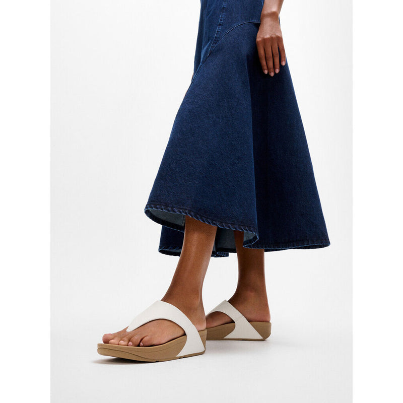 FitFlop Lulu Leather Sandals - White