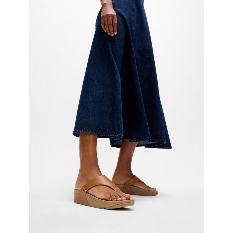 FitFlop Lulu Leather Sandals - Light Tan