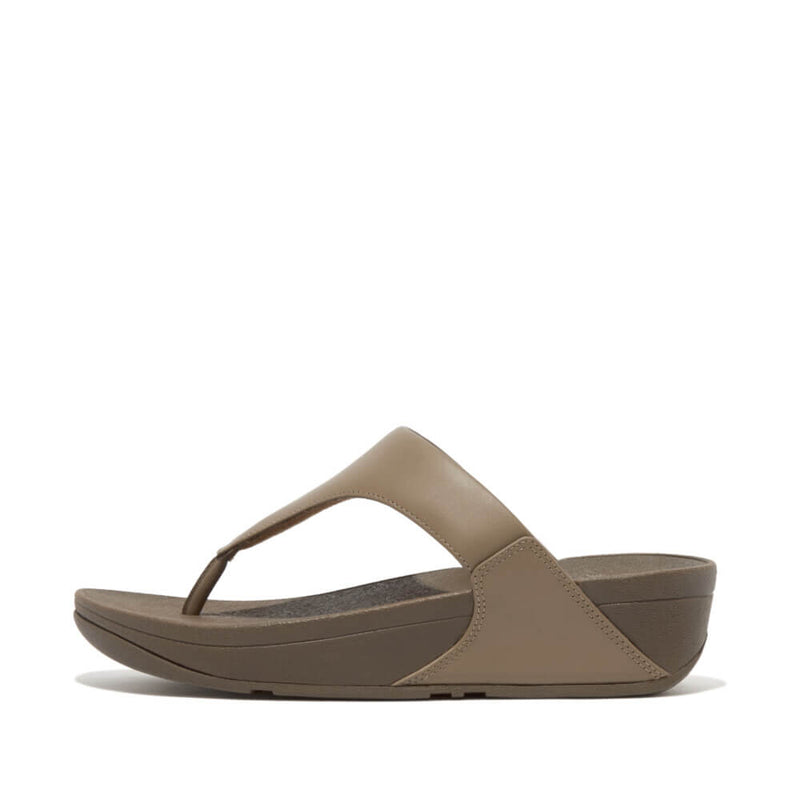 FitFlop Lulu Leather Toepost Sandals - Minky Grey