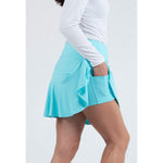 Ibkul 16 1/4-Inch Womens Flounce Skort - Seafoam
