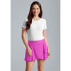 IBKUL Women's 13-Inch Solid Pleat Skort - Hot Pink
