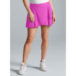 IBKUL Women's 13-Inch Solid Pleat Skort - Hot Pink