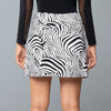 IBKUL Women's 17 1/2-Inch Cecilia Layered Skort - Black/White