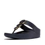 FitFlop Fino Resin Metallic Sandals - Midnight Navy