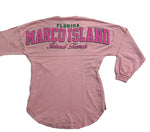 Island Trends Womens Marco Island V Neck L/S T-Shirt - Pink Sorbet