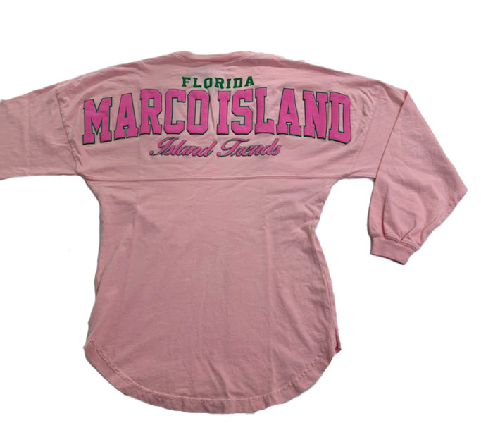 Island Trends Womens Marco Island V Neck L/S T-Shirt - Pink Sorbet