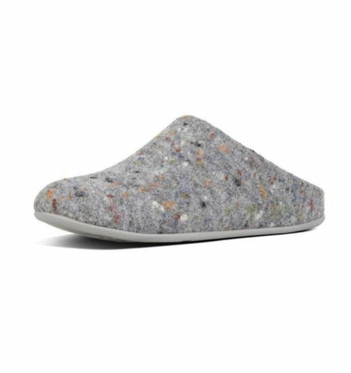 FitFlop Chrissie Speckle Wool Slipper - Steel Grey