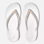 FitFlop Iqushion Sparkle Flip Flops Sandals - Urban White