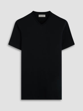 Bugatchi Holden Pima V-Neck T-Shirt - Black