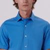 Bugatchi Ooohcotton Miles Short Sleeve Sport Shirt - Ocean