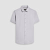 Bugatchi Ooohcotton Miles Short Sleeve Sport Shirt - Silver