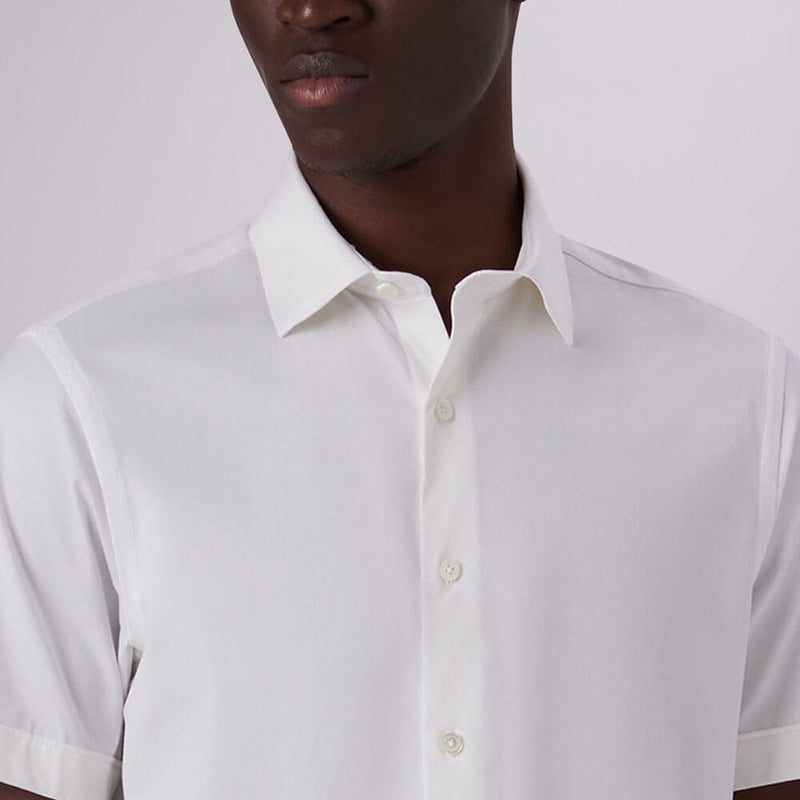 bugatchi white dress shirt James Solid OoohCotton Shirt White / 3XL