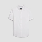 Bugatchi Ooohcotton Miles Short Sleeve Sport Shirt - White