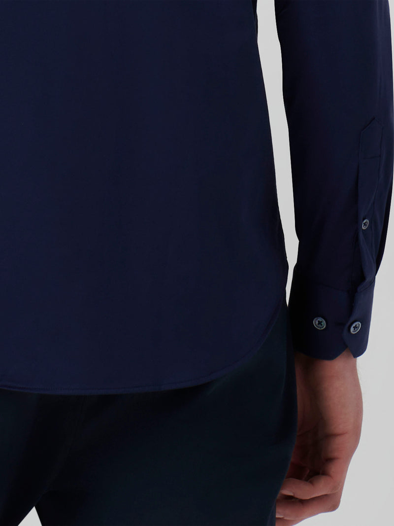 Bugatchi Ooohcotton Solid Sport Shirt - Navy