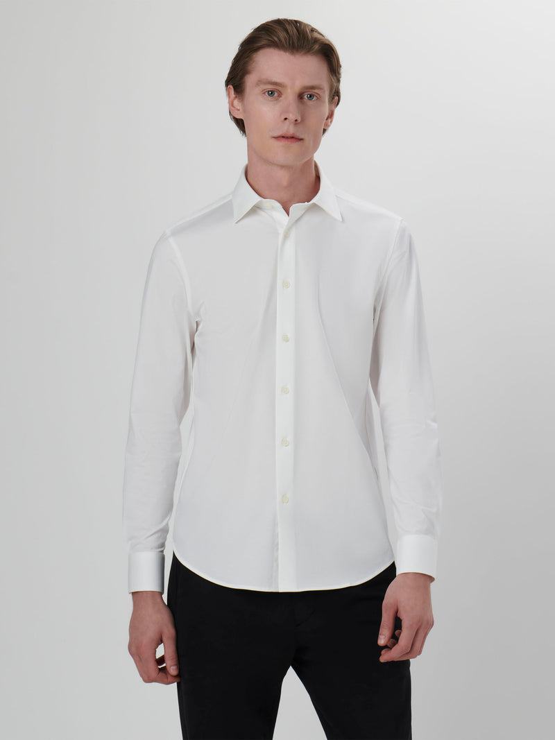 Bugatchi Ooohcotton Solid Sport Shirt - White